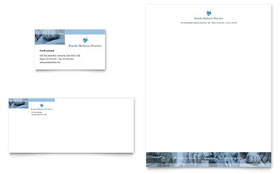 Family Doctor Business Card & Letterhead Template - Word, Publisher, InDesign, Illustrator, Pages, QuarkXPress, CorelDraw