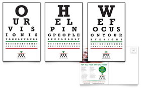 Optometrist & Optician Postcard Template - Word, Publisher, InDesign, Illustrator, Pages, QuarkXPress, CorelDraw