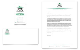 Optometrist & Optician Business Card & Letterhead Template - Word, Publisher, InDesign, Illustrator, Pages, QuarkXPress, CorelDraw