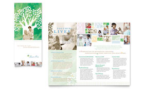 Elder Care & Nursing Home Trifold Brochure Template - Word, Publisher, InDesign, Illustrator, Pages, QuarkXPress, CorelDraw