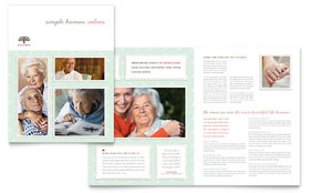 Senior Care Services Brochure Template - Word, Publisher, InDesign, Illustrator, Pages, QuarkXPress, CorelDraw