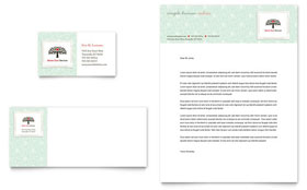 Senior Care Services Business Card & Letterhead Template - Word, Publisher, InDesign, Illustrator, Pages, QuarkXPress, CorelDraw