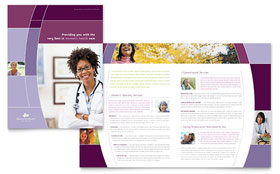 Women's Health Clinic Brochure Template - Word, Publisher, InDesign, Illustrator, Pages, QuarkXPress, CorelDraw