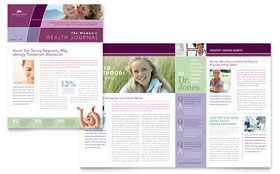 Women's Health Clinic Newsletter Template - Word, Publisher, InDesign, Illustrator, Pages, QuarkXPress, CorelDraw