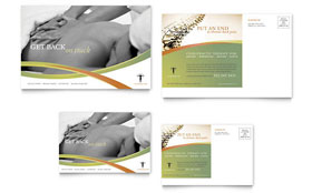 Massage & Chiropractic Postcard Template - Word, Publisher, InDesign, Illustrator, Pages, QuarkXPress, CorelDraw