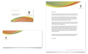 Massage & Chiropractic Business Card & Letterhead Template - Word, Publisher, InDesign, Illustrator, Pages, QuarkXPress, CorelDraw