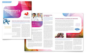 Pharmacy School Newsletter Template - Word, Publisher, InDesign, Illustrator, Pages, QuarkXPress, CorelDraw