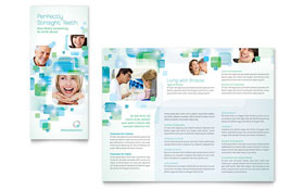 Orthodontist Trifold Brochure Template - Word, Publisher, InDesign, Illustrator, Pages, QuarkXPress, CorelDraw