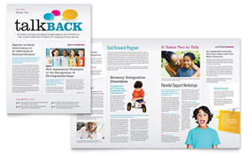 Speech Therapy Education Newsletter Template - Word, Publisher, InDesign, Illustrator, Pages, QuarkXPress, CorelDraw