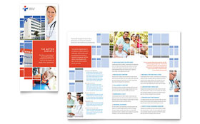 Hospital Trifold Brochure Template - Word, Publisher, InDesign, Illustrator, Pages, QuarkXPress, CorelDraw