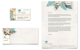 Hospice & Home Care Business Card & Letterhead Template - Word, Publisher, InDesign, Illustrator, Pages, QuarkXPress, CorelDraw
