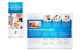 Reflexology & Massage Trifold Brochure Template - Word, Publisher, InDesign, Illustrator, Pages, QuarkXPress, CorelDraw