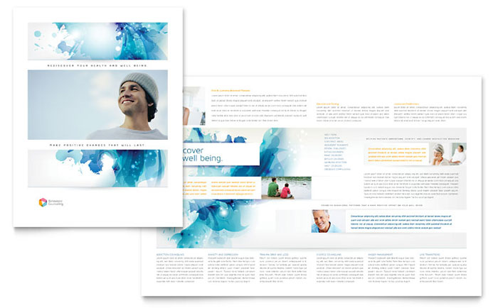 Behavioral Counseling Brochure Template - Word, Publisher, InDesign, Illustrator, Pages, QuarkXPress, CorelDraw