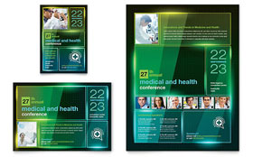Medical Conference Flyer & Ad Template - Word, Publisher, InDesign, Illustrator, Pages, QuarkXPress, CorelDraw