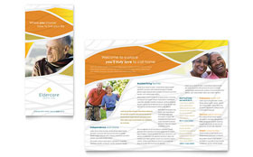 Assisted Living Trifold Brochure Template - Word, Publisher, InDesign, Illustrator, Pages, QuarkXPress, CorelDraw