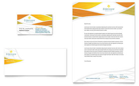 Assisted Living Business Card & Letterhead Template - Word, Publisher, InDesign, Illustrator, Pages, QuarkXPress, CorelDraw