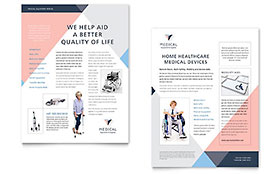 Disability Medical Equipment Datasheet Template - Word, Publisher, InDesign, Illustrator, Pages, QuarkXPress, CorelDraw