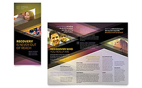 Rehab Center Trifold Brochure Template - Word, Publisher, InDesign, Illustrator, Pages, QuarkXPress, CorelDraw