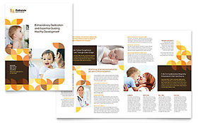 Pediatric Doctor Brochure Template - Word, Publisher, InDesign, Illustrator, Pages, QuarkXPress, CorelDraw