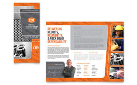Manufacturing Engineering Trifold Brochure Template - Word, Publisher, InDesign, Illustrator, Pages, QuarkXPress, CorelDraw