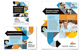 Logistics & Warehousing Flyer & Ad Template - Word, Publisher, InDesign, Illustrator, Pages, QuarkXPress, CorelDraw