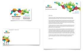 Youth Program Business Card & Letterhead Template - Word, Publisher, InDesign, Illustrator, Pages, QuarkXPress, CorelDraw
