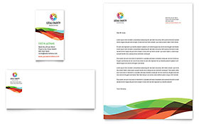 Charity Golf Event Business Card & Letterhead Template - Word, Publisher, InDesign, Illustrator, Pages, QuarkXPress, CorelDraw