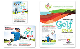 Charity Golf Event Flyer & Ad Template - Word, Publisher, InDesign, Illustrator, Pages, QuarkXPress, CorelDraw