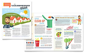 Homeowners Association Newsletter Template - Word, Publisher, InDesign, Illustrator, Pages, QuarkXPress, CorelDraw