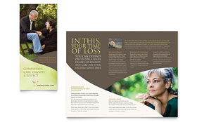 Memorial & Funeral Program Trifold Brochure Template - Word, Publisher, InDesign, Illustrator, Pages, QuarkXPress, CorelDraw