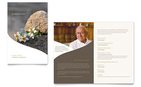 Memorial & Funeral Program Newsletter Template - Word, Publisher, InDesign, Illustrator, Pages, QuarkXPress, CorelDraw