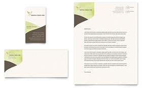 Memorial & Funeral Program Business Card & Letterhead Template - Word, Publisher, InDesign, Illustrator, Pages, QuarkXPress, CorelDraw