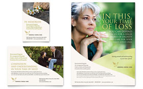 Memorial & Funeral Program Flyer & Ad Template - Word, Publisher, InDesign, Illustrator, Pages, QuarkXPress, CorelDraw