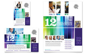 Business Leadership Conference Flyer & Ad Template - Word, Publisher, InDesign, Illustrator, Pages, QuarkXPress, CorelDraw