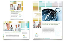 Business Solutions Consultant Flyer & Ad Template - Word, Publisher, InDesign, Illustrator, Pages, QuarkXPress, CorelDraw