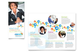 Job Expo & Career Fair Trifold Brochure Template - Word, Publisher, InDesign, Illustrator, Pages, QuarkXPress, CorelDraw