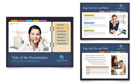 Secretarial Services Presentation Template - PowerPoint