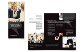 Human Resource Management Trifold Brochure Template - Word, Publisher, InDesign, Illustrator, Pages, QuarkXPress, CorelDraw