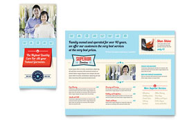 Laundry Services Trifold Brochure Template - Word, Publisher, InDesign, Illustrator, Pages, QuarkXPress, CorelDraw