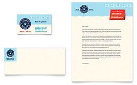 Laundry Services Business Card & Letterhead Template - Word, Publisher, InDesign, Illustrator, Pages, QuarkXPress, CorelDraw