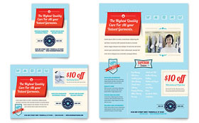 Laundry Services Flyer & Ad Template - Word, Publisher, InDesign, Illustrator, Pages, QuarkXPress, CorelDraw