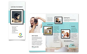 Photographer Trifold Brochure Template - Word, Publisher, InDesign, Illustrator, Pages, QuarkXPress, CorelDraw