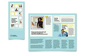 Business Consultants Trifold Brochure Template - Word, Publisher, InDesign, Illustrator, Pages, QuarkXPress, CorelDraw