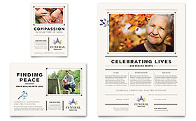 Funeral Services Flyer & Ad Template - Word, Publisher, InDesign, Illustrator, Pages, QuarkXPress, CorelDraw