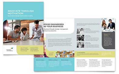 Small Business Consultant Brochure Template - Word, Publisher, InDesign, Illustrator, Pages, QuarkXPress, CorelDraw
