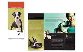Veterinary Clinic Trifold Brochure Template - Word, Publisher, InDesign, Illustrator, Pages, QuarkXPress, CorelDraw
