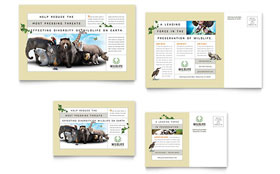 Nature & Wildlife Conservation Postcard Template - Word, Publisher, InDesign, Illustrator, Pages, QuarkXPress, CorelDraw
