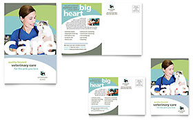 Vet Clinic Postcard Template - Word, Publisher, InDesign, Illustrator, Pages, QuarkXPress, CorelDraw