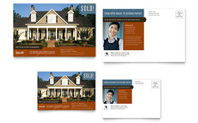 Residential Realtor Postcard Template - Word, Publisher, InDesign, Illustrator, Pages, QuarkXPress, CorelDraw