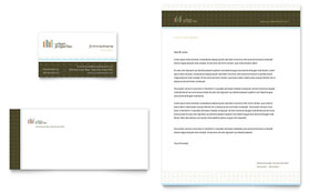 Urban Real Estate Business Card & Letterhead Template - Word, Publisher, InDesign, Illustrator, Pages, QuarkXPress, CorelDraw